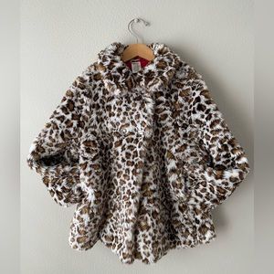 Gymboree Girls Winter Coat Size 7-8 Leopard Print